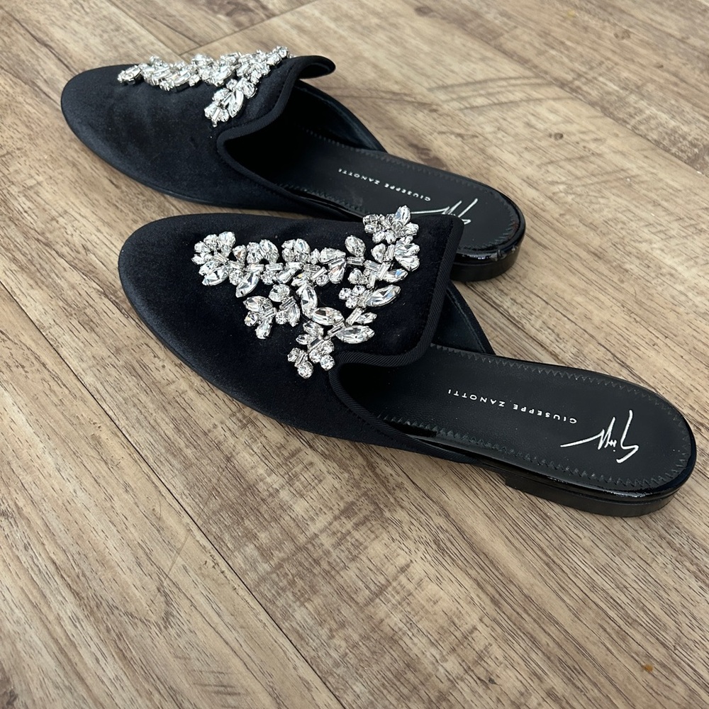 Giuseppe Zanotti Black Jeweled Mules - Made in Italy - Women's size 39 - Picture 5 of 7